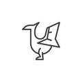 Pterodactyl outline icon
