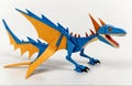 Pterosaur dinosaur toy, cut out on white background Royalty Free Stock Photo