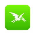 Pterosaurs dinosaur icon digital green