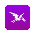 Pterosaurs dinosaur icon digital purple