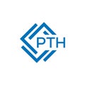 PTH letter logo design on white background. PTH creative circle letter logo concept. Royalty Free Stock Photo