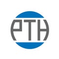 PTH letter logo design on white background. PTH creative initials circle logo concept. PTH letter design Royalty Free Stock Photo