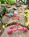 PThe synthetic giant ants as garden decoration in Nong Nooch tropical garden