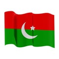 Pti flag. Pakistan political party Pakistan tehreek e insaf. Pti party leader is Imran Khan