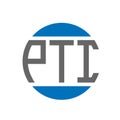 PTI letter logo design on white background. PTI creative initials circle logo concept. PTI letter design Royalty Free Stock Photo