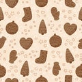 Gingerbread pattern seamless , with Christmas cosiness