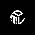 PTL letter logo design on black background. PTL creative initials letter logo concept. PTL letter design Royalty Free Stock Photo