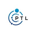 PTL letter technology logo design on white background. PTL creative initials letter IT logo concept. PTL letter design Royalty Free Stock Photo