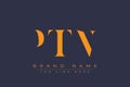 PTN abstract letter logo design Royalty Free Stock Photo
