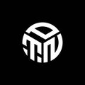 PTN letter logo design on black background. PTN creative initials letter logo concept. PTN letter design