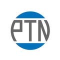 PTN letter logo design on white background. PTN creative initials circle logo concept. PTN letter design Royalty Free Stock Photo