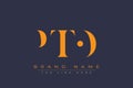 PTO abstract letter logo design Royalty Free Stock Photo