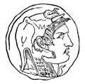 Ptolemy Soter Coin, vintage illustration