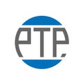 PTP letter logo design on white background. PTP creative initials circle logo concept. PTP letter design Royalty Free Stock Photo