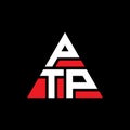 PTP triangle letter logo design with triangle shape. PTP triangle logo design monogram. PTP triangle vector logo template with red Royalty Free Stock Photo