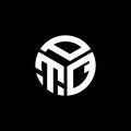 PTQ letter logo design on black background. PTQ creative initials letter logo concept. PTQ letter design Royalty Free Stock Photo