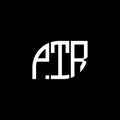 PTR letter logo design on black background.PTR creative initials letter logo concept.PTR vector letter design Royalty Free Stock Photo
