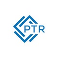 PTR letter logo design on white background. PTR creative circle letter logo concept. Royalty Free Stock Photo