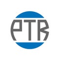PTR letter logo design on white background. PTR creative initials circle logo concept. PTR letter design Royalty Free Stock Photo