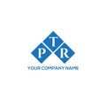 PTR letter logo design on white background. PTR creative initials letter logo concept. PTR letter design Royalty Free Stock Photo