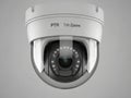 Ptr tilt-zoom security camera isolated on white background Royalty Free Stock Photo