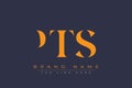 PTS abstract letter logo design Royalty Free Stock Photo