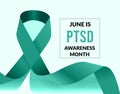 PTSD Awareness Month. Post Traumatic Stress Disorder. Vector illustration