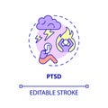 PTSD concept icon