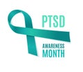 PTSD or Post Traumatic Stress Disorder Awareness Month Concept. Vector Royalty Free Stock Photo