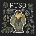 PTSD. Post traumatic stress disorder Royalty Free Stock Photo