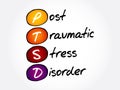 PTSD - Posttraumatic Stress Disorder, acronym Royalty Free Stock Photo