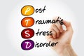 PTSD - Posttraumatic Stress Disorder, acronym Royalty Free Stock Photo