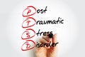 PTSD - Posttraumatic Stress Disorder acronym with marker, medical concept background Royalty Free Stock Photo