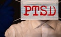 PTSD - Posttraumatic Stress Disorder acronym, medical concept background