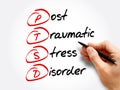 PTSD - Posttraumatic Stress Disorder, acronym Royalty Free Stock Photo