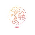 PTSD red gradient concept icon