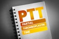 PTT - Partial Thromboplastin Time acronym Royalty Free Stock Photo