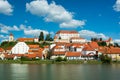 Ptuj Castle and Cityscape at River Drava in Slovenia Royalty Free Stock Photo