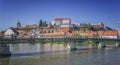 Ptuj and the castle with the Drava river Royalty Free Stock Photo