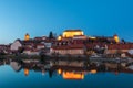 Ptuj cityscape after the sunset Royalty Free Stock Photo