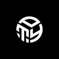 PTY letter logo design on black background. PTY creative initials letter logo concept. PTY letter design Royalty Free Stock Photo