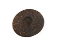 Pu erh tea cake isolated