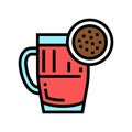 pu erh tea color icon vector illustration