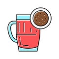 pu erh tea color icon vector illustration