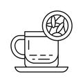 pu erh tea line icon vector illustration