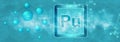 Pu symbol. Plutonium chemical element Royalty Free Stock Photo