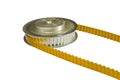 PU timing belt and pulley Royalty Free Stock Photo