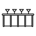 Pub bar icon outline vector. Counter table