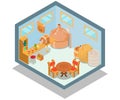 Pub concept banner, isometric style Royalty Free Stock Photo