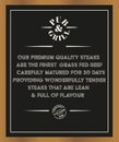 Pub and Grill Premium Quality 30 Day Matured Steak chalkboard manu sign vector illustration